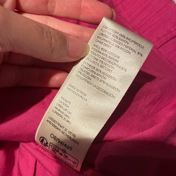 NWOT Free People Heartland Mini Dress in Island Flower Pink Feminine Hot-Pink - Picture 11 of 14